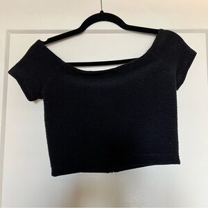 Alice + Olivia Gracelyn Off The Shoulder Ribbed Stretch Knit Top